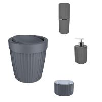 Conjunto Para Banheiro Chumbo Groove - Ou - 1