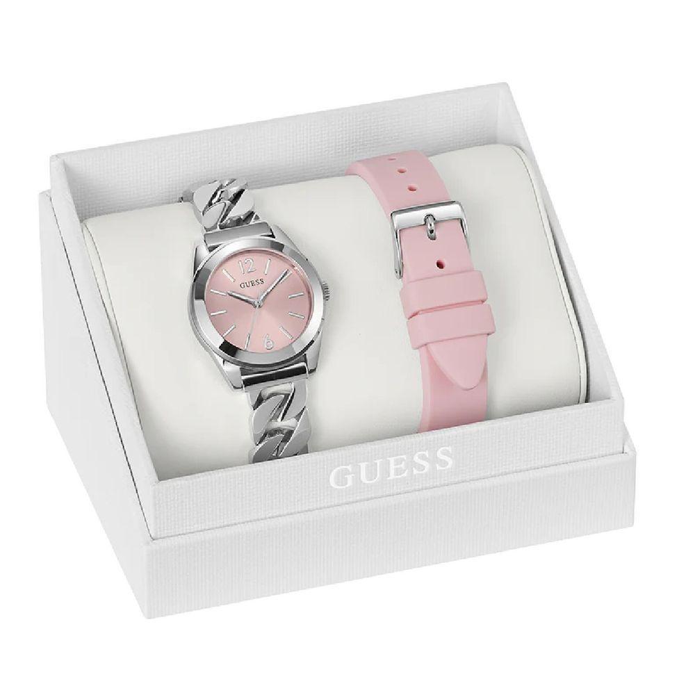 Relógio Guess Feminino Ladies Silver Tone Gw0845l1 Prata E Rosa - 8