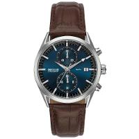 Relógio Seculus Cronógrafo 77307g0svnc1 Vidro Abaulado Couro Prata - 1