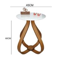 Mesa Lateral Cebola Com Vidro 45cm 60cm Branco - 2