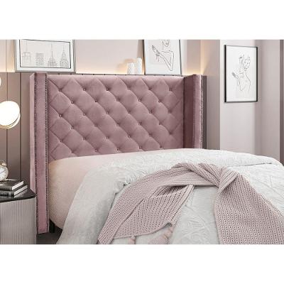 Cabeceira Cama Box King 195 Cm Vicenza Veludo Lilás S04 - D'rossi