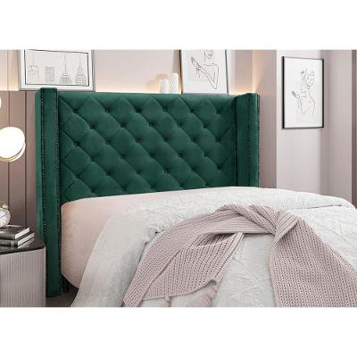 Cabeceira Cama Box King 195 Cm Vicenza Veludo Verde S04 - D'rossi