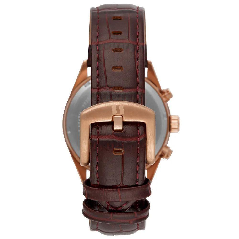 Relógio Seculus Cronógrafo 77307gpsvrc3 Vidro Abaulado Couro Rosé - 4