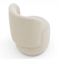 Poltrona Orgânica Decorativa Living Molly Bouclê Bege - Abmaza - 5