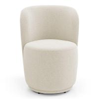 Poltrona Orgânica Decorativa Living Molly Bouclê Bege - Abmaza - 6