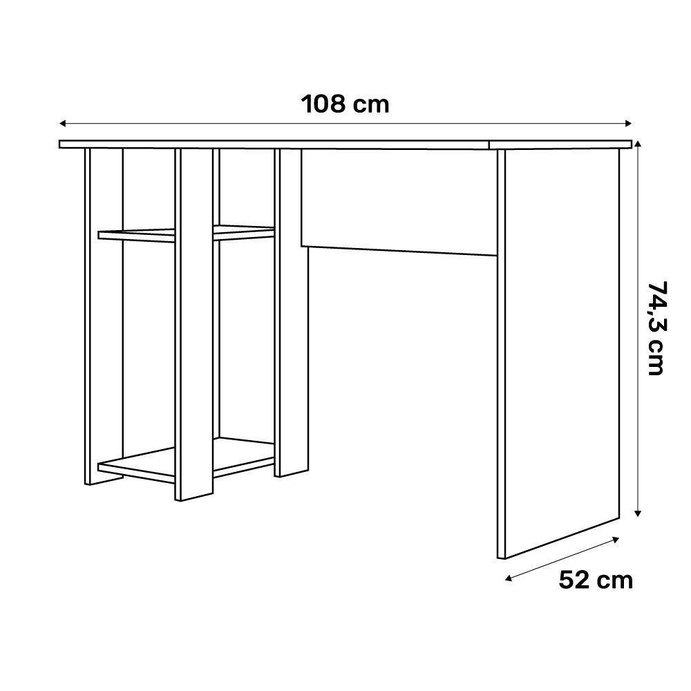 Mesa Para Computador Dmx-500 108cm Pc Gamer Setup Preto Vermelho - Abmaza - 4
