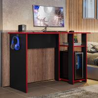 Mesa Para Computador Dmx-500 108cm Pc Gamer Setup Preto Vermelho - Abmaza - 2
