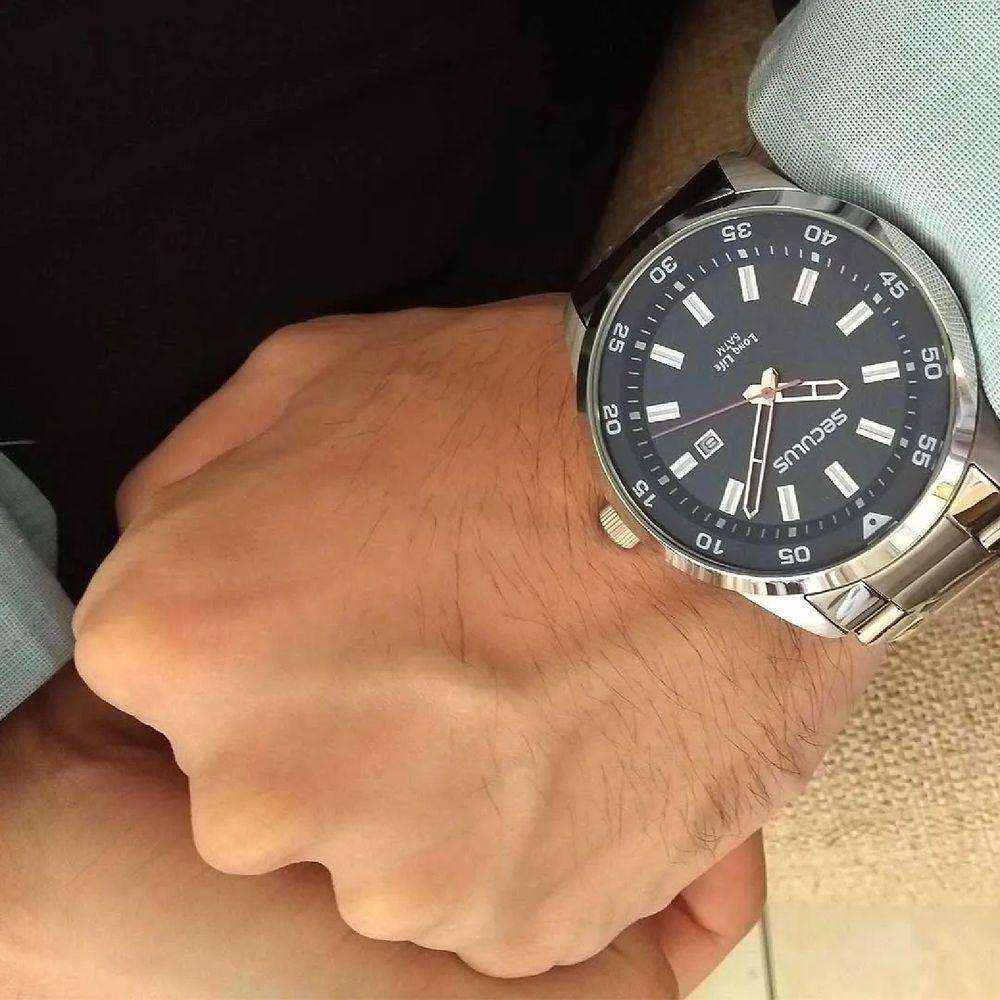 Relógio Seculus Long Life 20786g0svna1 Prata - 5