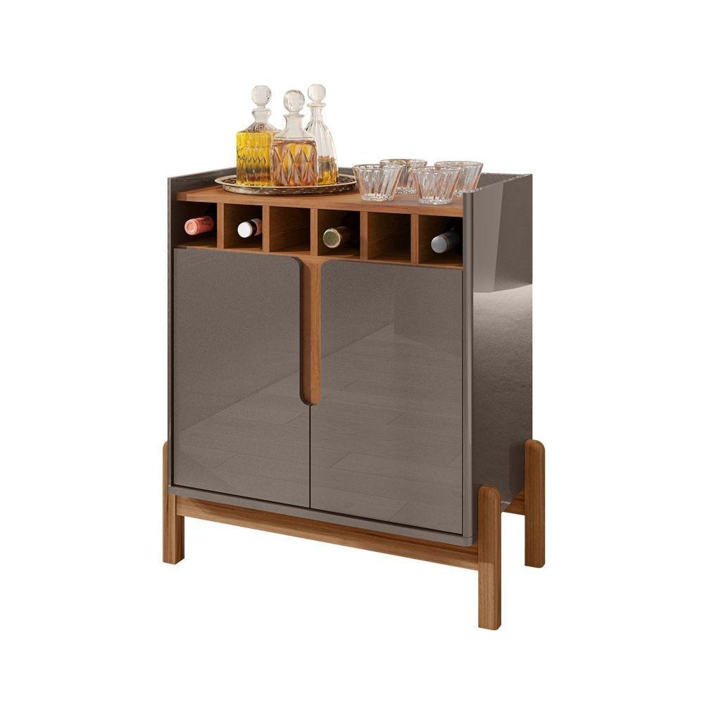 Aparador Adega Porto Cinza Perola Cedro - 5