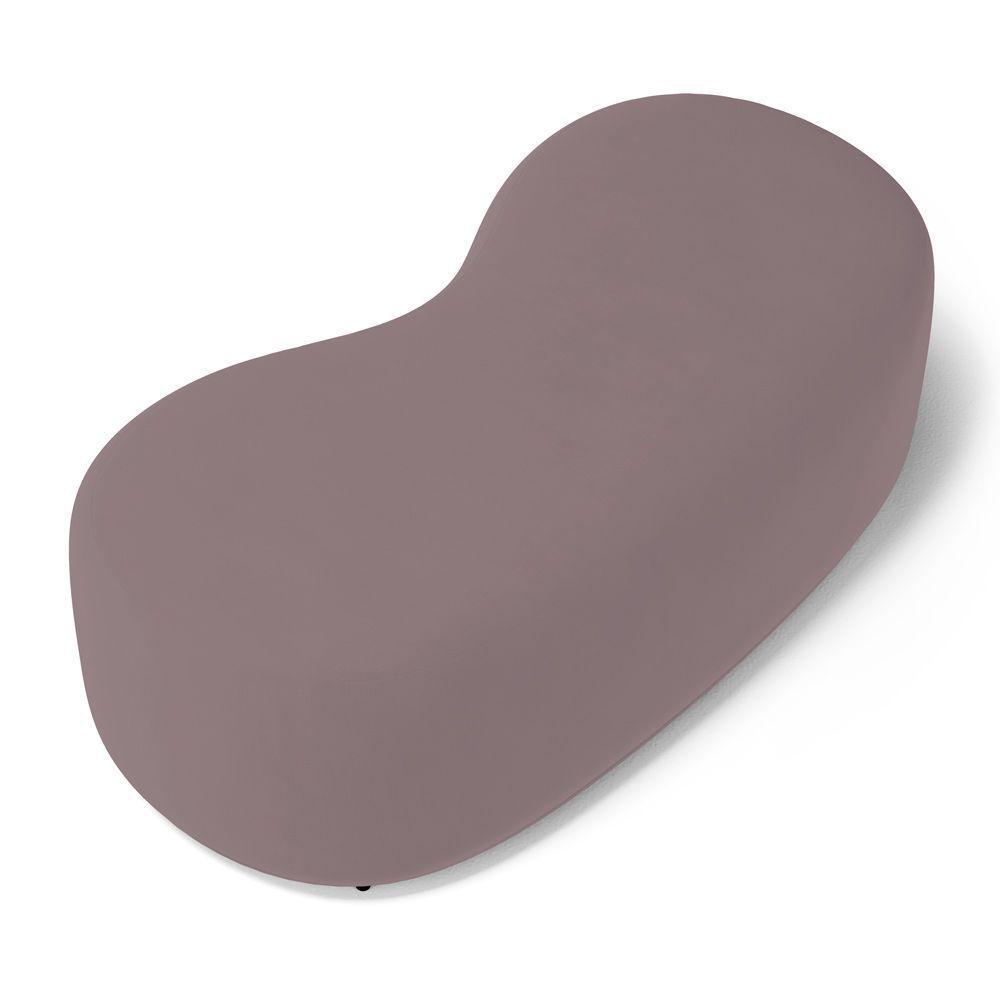Puff Decorativo Living Aisha Orgânico 02 Lugares Veludo Rosê - Abmaza - 7