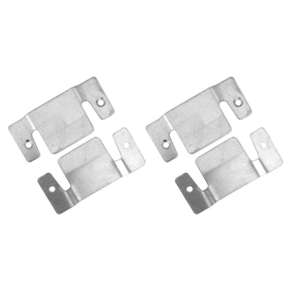 02 Pares Conector De Encaixe Para Móveis Compátivel Sofá Cabeceira Painel Galvanizado - Abmaza - 1