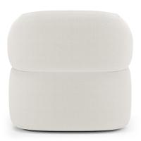 Poltrona Orgânica Giratória Living Glee Bouclê Off White - Abmaza - 7