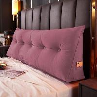 Almofada Para Cabeceira Encosto Apoio Lombar Spot 160cm Com Porta Celular Veludo - Abmaza Cor Rosa - 7