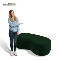 Puff Decorativo Living Aisha Orgânico 02 Lugares Veludo Verde Escuro - Abmaza - 6