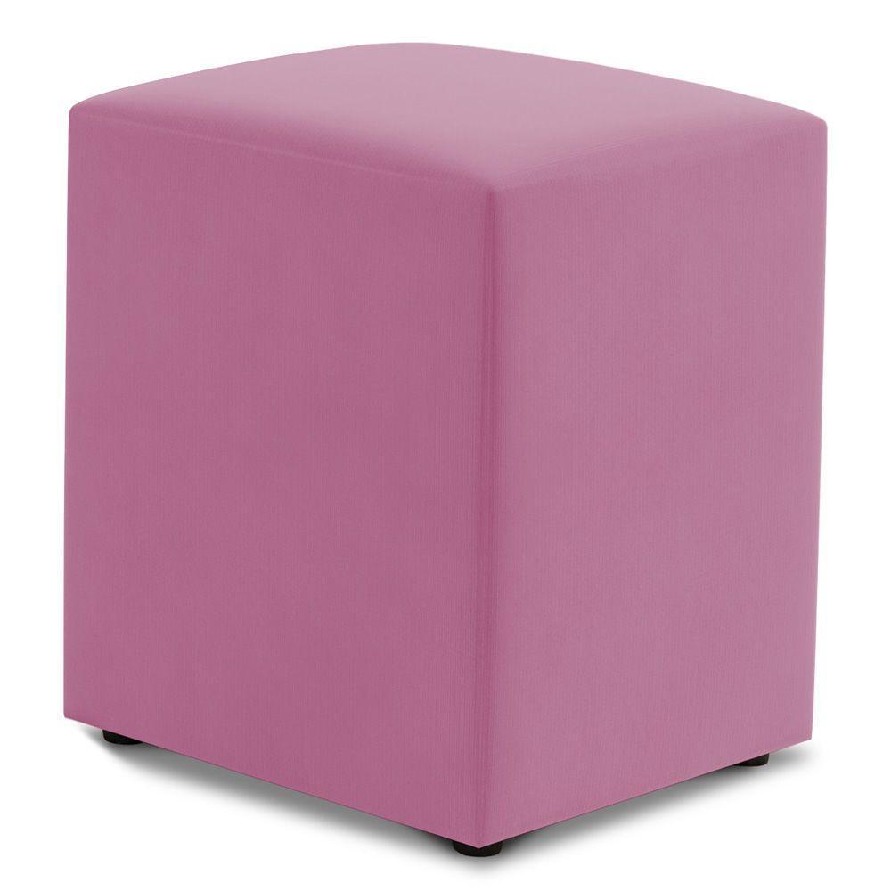 Puff Decorativo Sala De Estar Quadrado 36x47cm Suede Rosa - Abmaza - 1