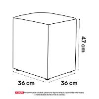 Puff Decorativo Sala De Estar Quadrado 36x47cm Suede Rosa - Abmaza - 3