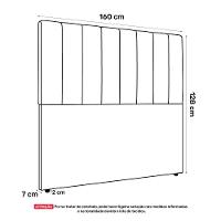 Cabeceira Cama Box Casal Queen Size Kharla 160cm Veludo Marrom - Abmaza
