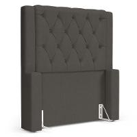 Cabeceira Atena Para Cama Box Solteiro 90cm Capitonê Com Frame Linho Cacau - Abmaza - 1