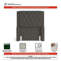 Cabeceira Atena Para Cama Box Solteiro 90cm Capitonê Com Frame Linho Cacau - Abmaza - 6