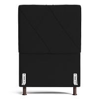 Cabeceira Cama Box Solteiro Mel 90cm Com Frame Veludo Preto - Abmaza - 2