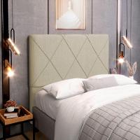 Cabeceira Cama Box Casal Queen Size Mel 160cm Com Frame Linho Bege - Abmaza - 6