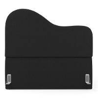 Cabeceira Orgânica Cama Box Casal Padrão Sea 140cm Com Frame Bouclé Preto - Abmaza - 5