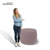 Conjunto 02 Puffs Decorativos Living Aisha Orgânico Veludo Rosê - Abmaza - 8