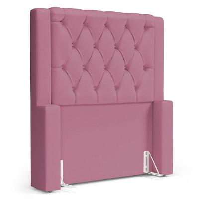 Cabeceira Atena Para Cama Box Solteiro 90cm Capitonê Com Frame Suede Rosa - Abmaza