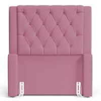 Cabeceira Atena Para Cama Box Solteiro 90cm Capitonê Com Frame Suede Rosa - Abmaza - 3