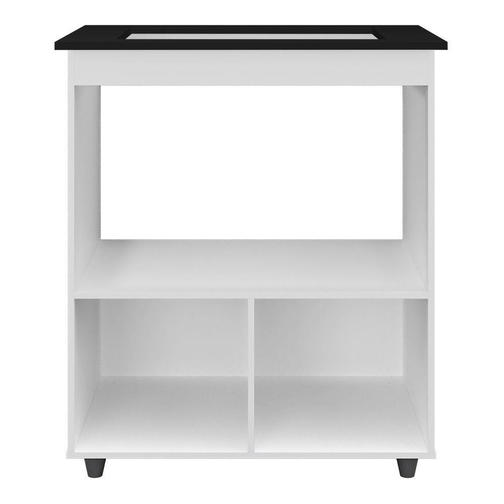 Balcão Para Cooktop Elis 75cm 02 Portas Com Tampo Recortado Branco - Abmaza - 3