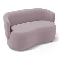 Kit Poltrona E Namoradeira Aisha Orgânica Bouclê Rosê - Abmaza - 10