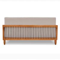 Kit 02 Poltronas E 01 Sofá Samoa Madeira Maciça Com Cordas Náutica Linho Rústico Areia - Abmaza - 10