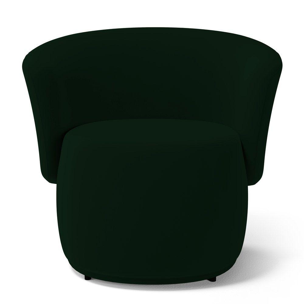 Kit Poltrona E Namoradeira Aisha Orgânica Veludo Verde Escuro - Abmaza - 3