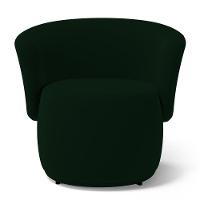 Kit Poltrona E Namoradeira Aisha Orgânica Veludo Verde Escuro - Abmaza - 3