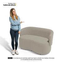 Kit Poltrona E Namoradeira Aisha Orgânica Suede Bege - Abmaza - 9