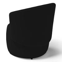 Kit 2 Poltronas E 1 Namoradeira Aisha Orgânica Suede Preto - Abmaza - 7