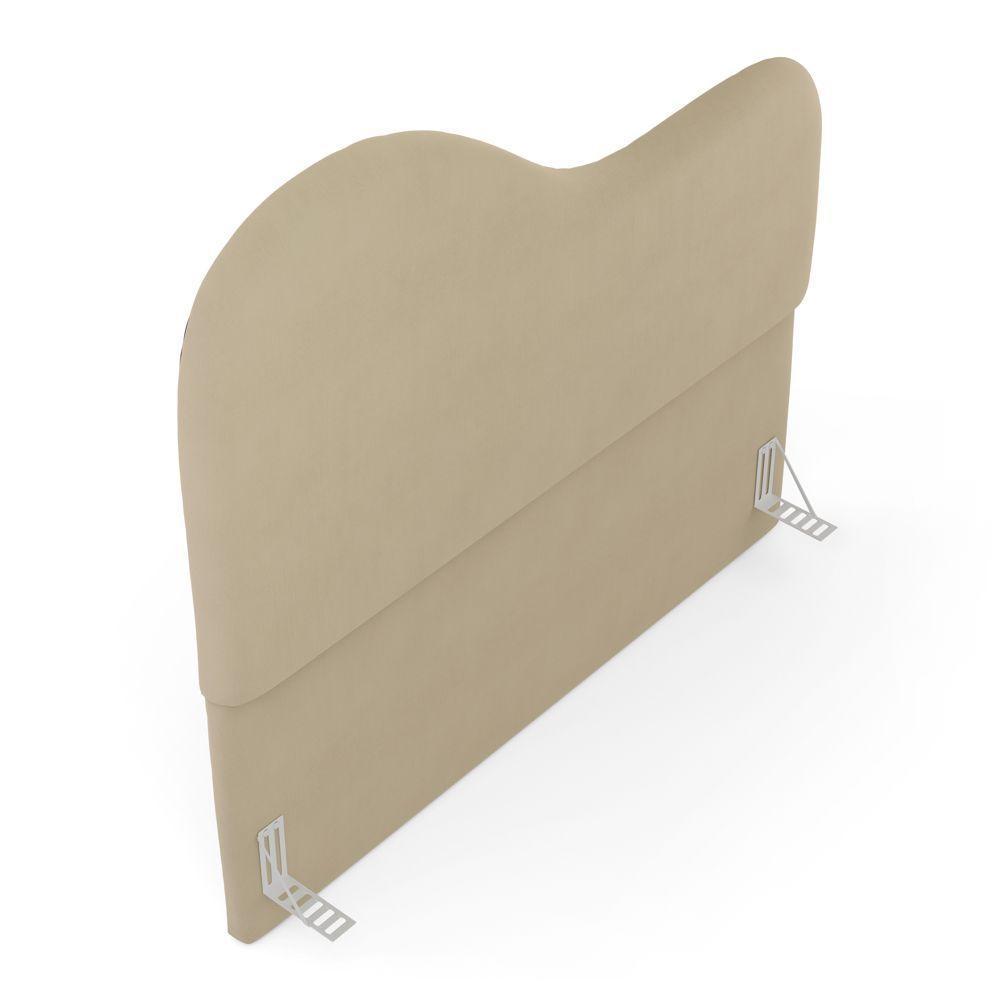 Cabeceira Orgânica Cama Box Casal Padrão Sea 140cm Com Frame Suede Bege - Abmaza - 7