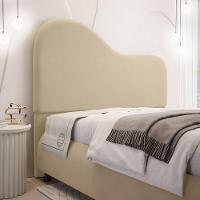 Cabeceira Orgânica Cama Box Casal Padrão Sea 140cm Com Frame Suede Bege - Abmaza - 2