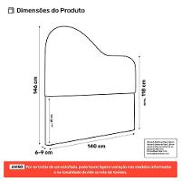 Cabeceira Orgânica Cama Box Casal Padrão Sea 140cm Com Frame Suede Bege - Abmaza