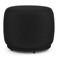 Puff Decorativo Orgânico Living Molly Redondo Veludo Preto - Abmaza - 1