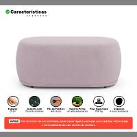 Puff Decorativo Orgânico Living Molly 02 Lugares Bouclê Rosé - Abmaza - 3