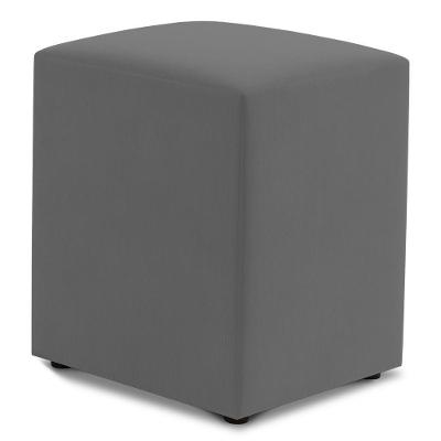 Puff Decorativo Sala De Estar Quadrado 36x47cm Suede Cinza - Abmaza