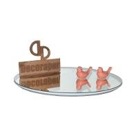 Prato Giratorio Com Espelho Sob O Tampo De 60cm Branco - 1