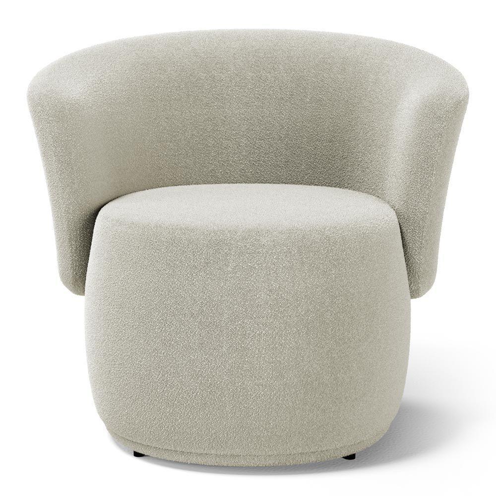 Kit Poltrona E Namoradeira Aisha Orgânica Bouclê Bege - Abmaza - 3