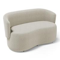 Kit Poltrona E Namoradeira Aisha Orgânica Bouclê Bege - Abmaza - 10