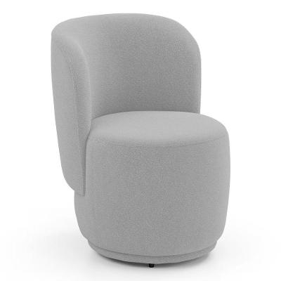 Poltrona Orgânica Decorativa Molly Bouclê Cinza Abmaza