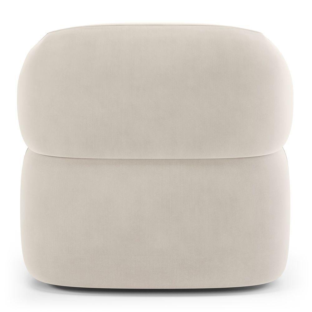 Kit 02 Poltronas Orgânicas Giratória Living Glee Veludo Bege - Abmaza - 9