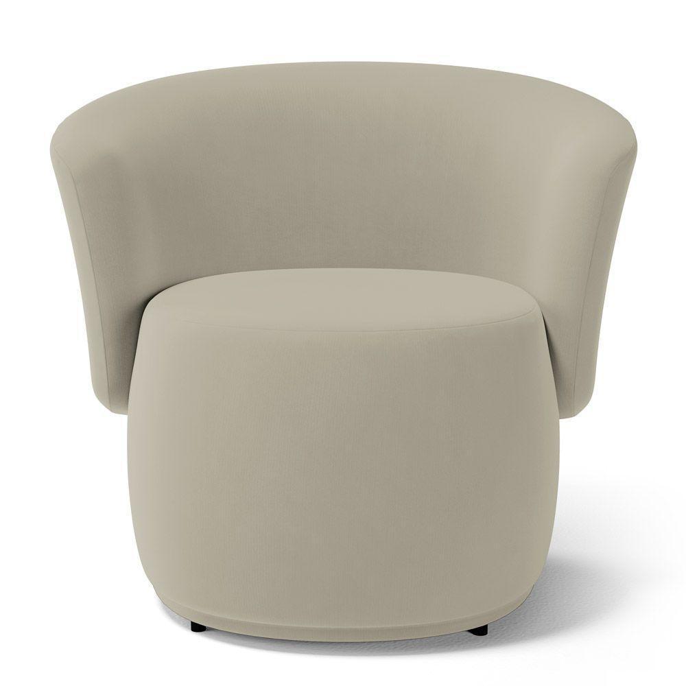 Poltrona Decorativa Aisha Orgânica Suede Bege - Abmaza - 3