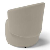 Poltrona Decorativa Aisha Orgânica Suede Bege - Abmaza - 6