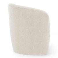Poltrona Decorativa Living Abby Bouclê Bege - Abmaza - 6